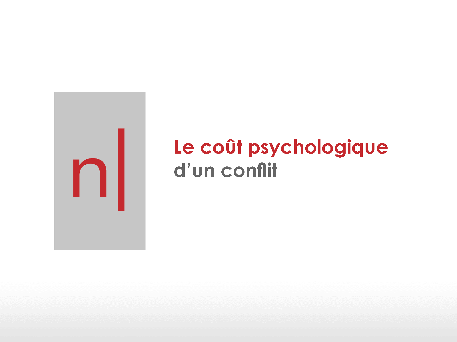 Le coût psychologique du conflit